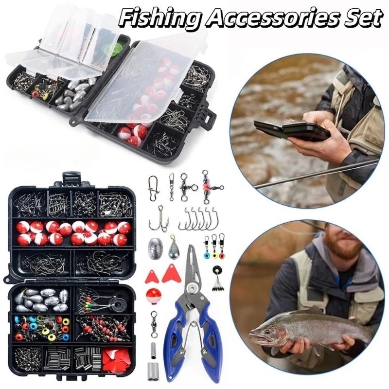Fishing Hook Box - مجموعة أدوات صيد السمك تشمل عوامات