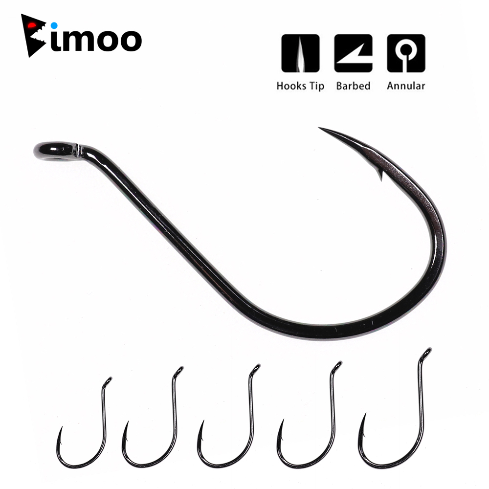 Fishing Hook Barbless - Bimoo 20 قطعة إزاحة الأخطبوط منقار