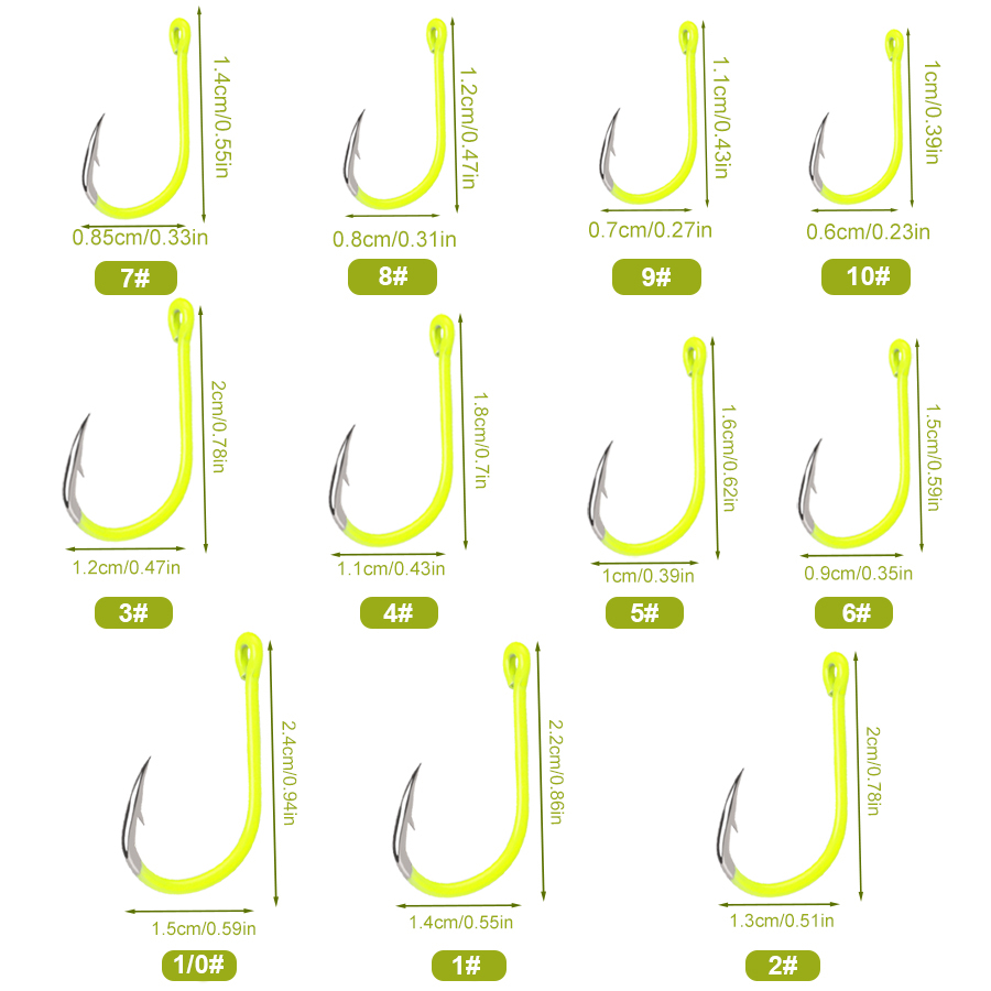 NGB 50 قطعة 1/0 # -10 # خطافات - مراجعة Fishing Hook Barbless وسعره