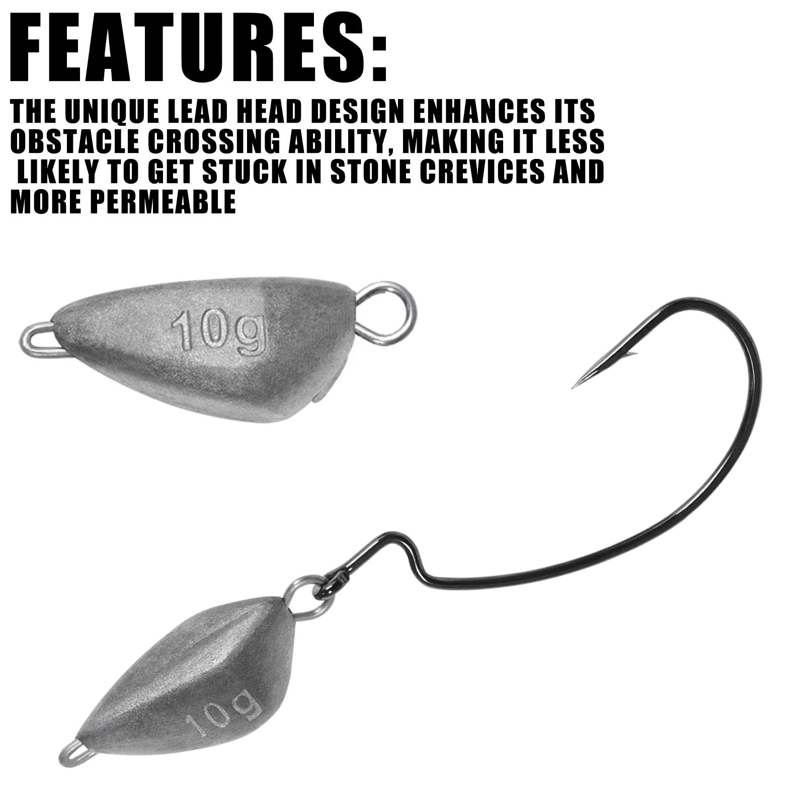SAMOLLA 5 قطع وزن الصيد برأس ت - مراجعة Fishing Hook Jig وسعره