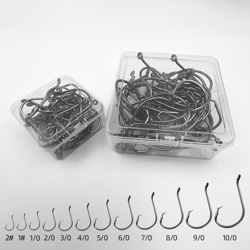ShareShark 50 قطعة/صندوق 7384  - مراجعة Fishing Hook Circle وسعره
