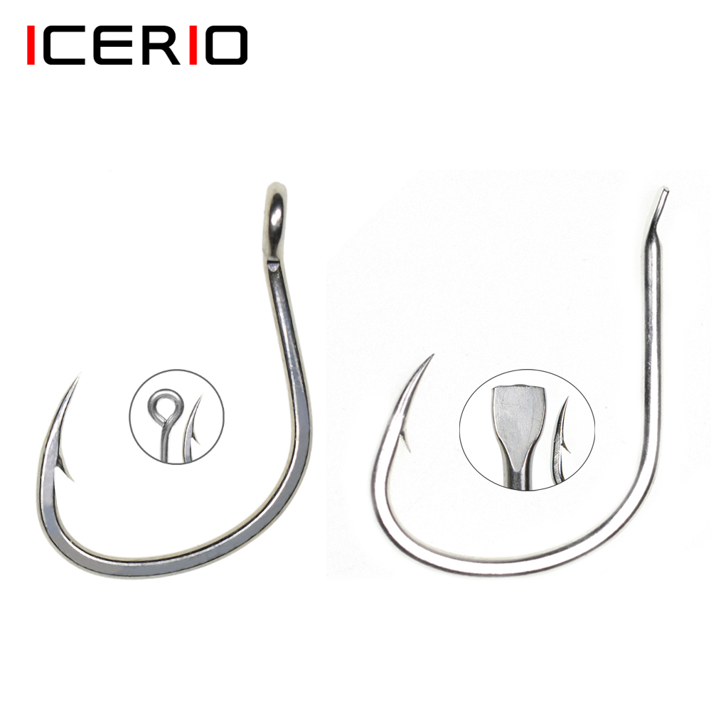 ICERIO 10 قطعة ماتي القصدير طل - مراجعة Fishing Hook Circle وسعره