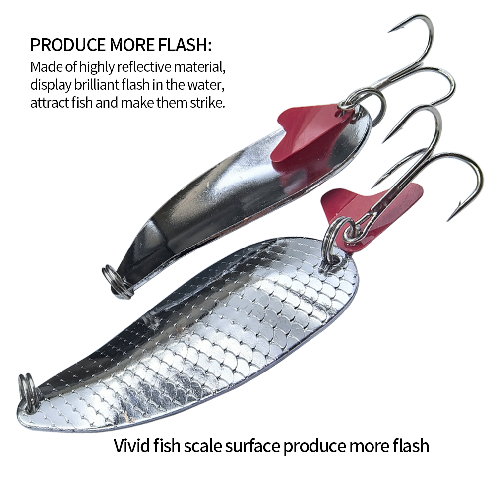 ملاعق صيد سمك التراوت باللونين - مراجعة Fishing Hook Treble وسعره